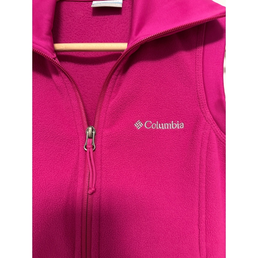 Columbia Fleece Vest XS Pink Fleece Gorpcore Outdoor Layering Fall Winter Hiking - Picture 4 of 7